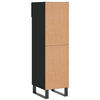Schwarzer Schuhschrank Melek 30x35x105cm (Holz)