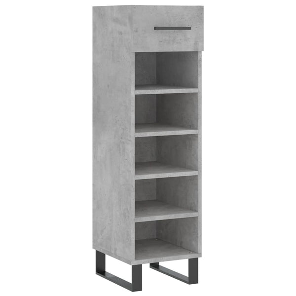 Schuhschrank Melek 30x35x105cm, Betongrau (Holz)