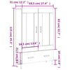 Betongrauer Schrank Valenta 69,5x31x115cm (Holz)