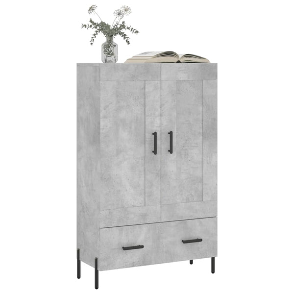 Betongrauer Schrank Valenta 69,5x31x115cm (Holz)