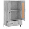 Betongrauer Schrank Valenta 69,5x31x115cm (Holz)