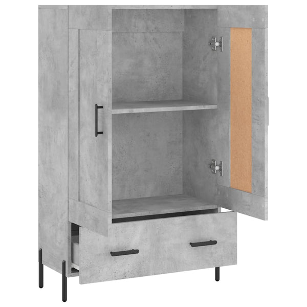 Betongrauer Schrank Valenta 69,5x31x115cm (Holz)