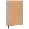 Betongrauer Schrank Valenta 69,5x31x115cm (Holz)