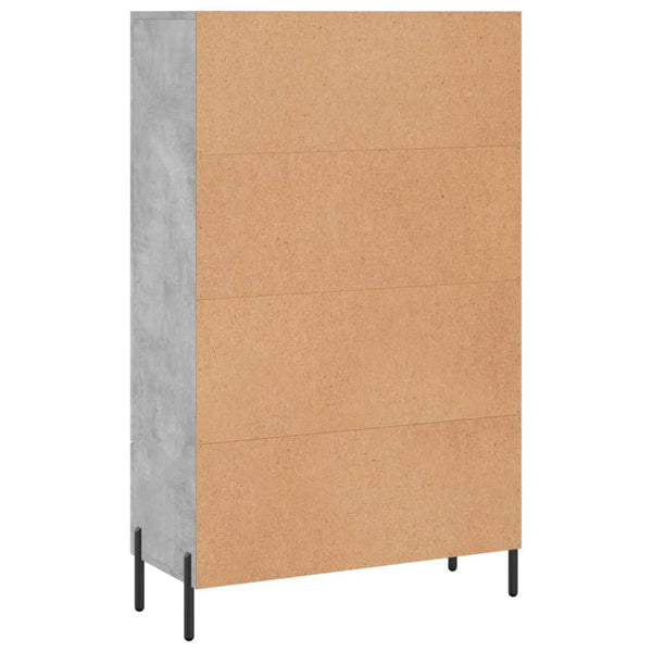 Betongrauer Schrank Valenta 69,5x31x115cm (Holz)