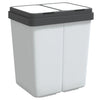 Weißer Abfalleimer Yu 2x25 L
