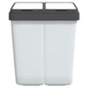 Weißer Abfalleimer Yu 2x25 L