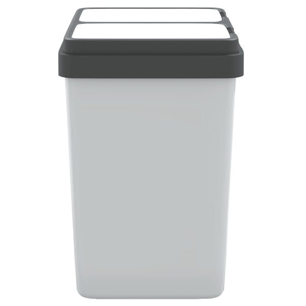 Weißer Abfalleimer Yu 2x25 L