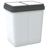 Weißer Abfalleimer Yu 2x25 L