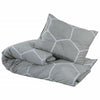 Bettwäsche-Set Grau 200x200cm Temhur (Baumwolle)