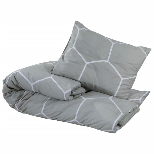 Bettwäsche-Set Grau 200x200cm Temhur (Baumwolle)