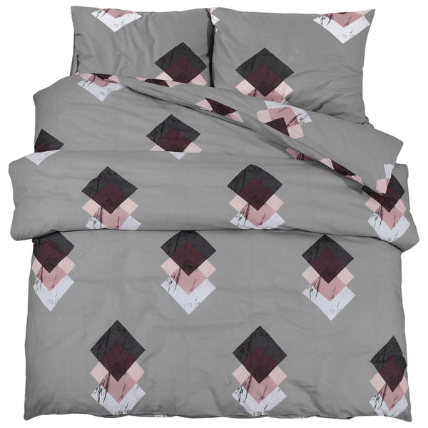 Temhur Bettwäscheset Grau 200x200cm (Baumwolle)