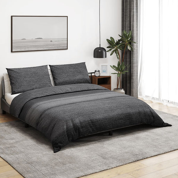 Bettwäsche-Set Temhur 200x200cm dunkelgrau (Baumwolle)