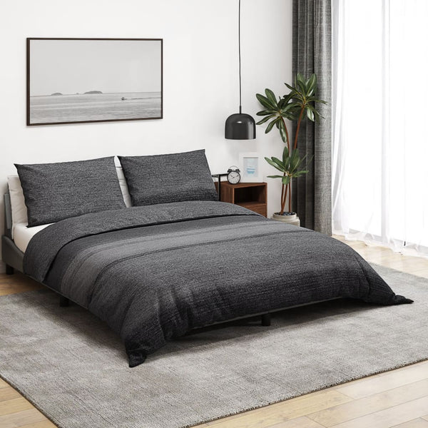 Temhur Bettwäscheset dunkelgrau 200x200cm (Baumwolle)