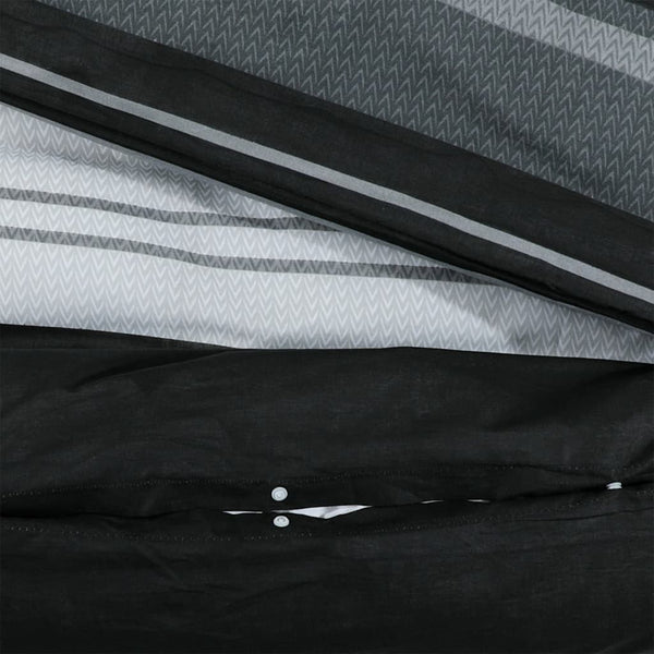 Temhur Bettwäsche-Set 200x200cm schwarz/weiß (Baumwolle)