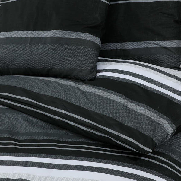 Temhur Bettwäsche-Set 200x200cm schwarz/weiß (Baumwolle)