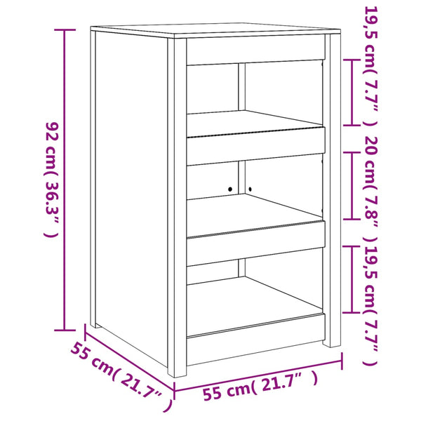Izvin Außenküchenschrank 55x55x92cm (Douglasie)