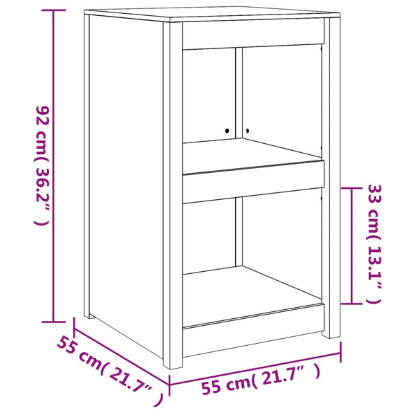 Outdoorküchenschrank Izvi 55x55x92cm (Douglasie)