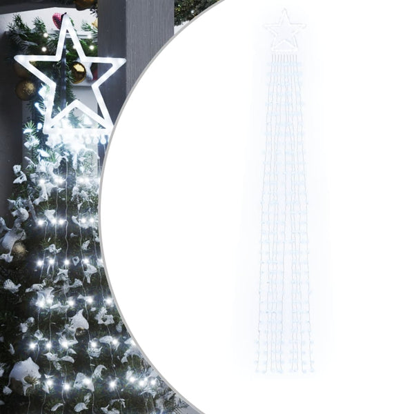 Kaltweiße LED-Lichterkette für den Weihnachtsbaum Shlomith 375 cm