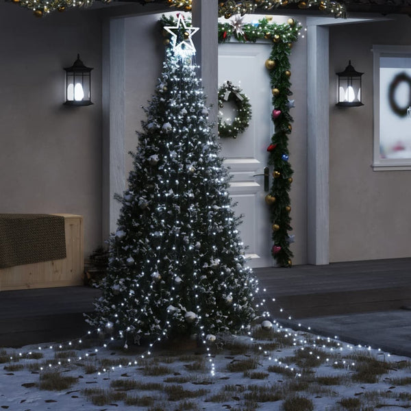 Kaltweiße LED-Lichterkette für den Weihnachtsbaum Shlomith 375 cm
