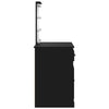 Musta peilipöytä led-valoilla Crisitna 90x42x132,5cm
