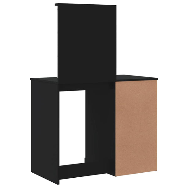 Musta peilipöytä led-valoilla Crisitna 90x42x132,5cm