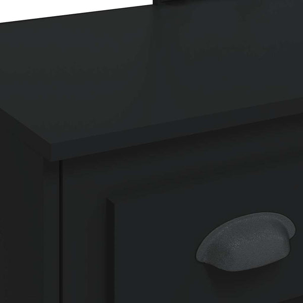 Musta peilipöytä led-valoilla Crisitna 90x42x132,5cm