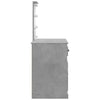 Betongrauer Schminktisch mit LED-Beleuchtung Crisitna 90x42x132,5cm