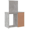 Betongrauer Schminktisch mit LED-Beleuchtung Crisitna 90x42x132,5cm