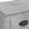 Betongrauer Schminktisch mit LED-Beleuchtung Crisitna 90x42x132,5cm