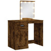 Spiegeltisch aus Rauchereiche mit LED-Beleuchtung Crisitna 90x42x132,5cm