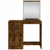 Spiegeltisch aus Rauchereiche mit LED-Beleuchtung Crisitna 90x42x132,5cm