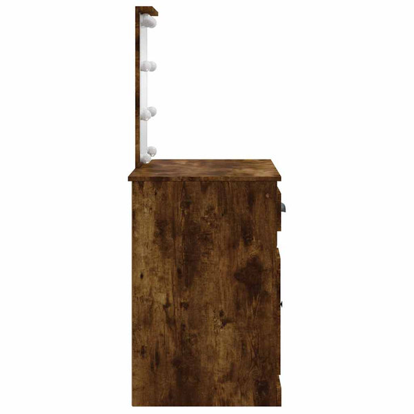 Spiegeltisch aus Rauchereiche mit LED-Beleuchtung Crisitna 90x42x132,5cm