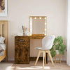 Spiegeltisch aus Rauchereiche mit LED-Beleuchtung Crisitna 90x42x132,5cm