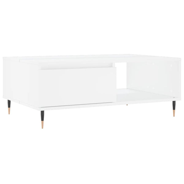 Weißer Couchtisch Claus 90x60x35cm (Holz)