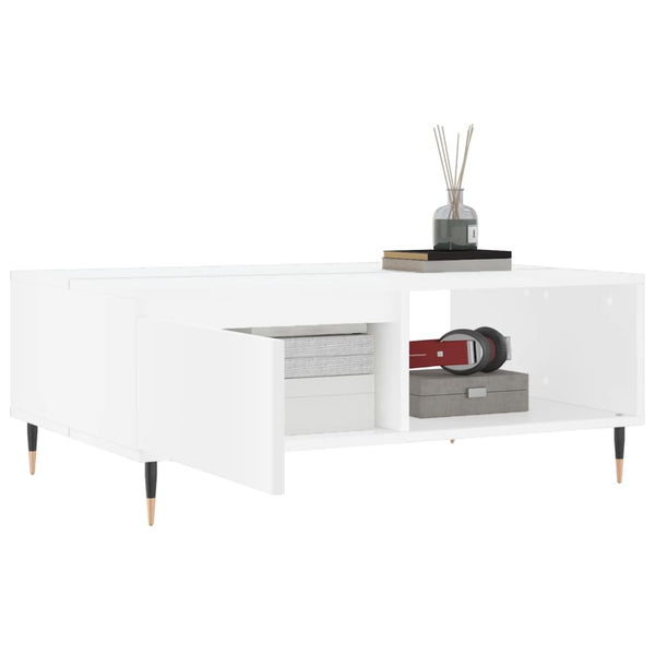 Weißer Couchtisch Claus 90x60x35cm (Holz)