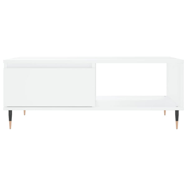 Weißer Couchtisch Claus 90x60x35cm (Holz)