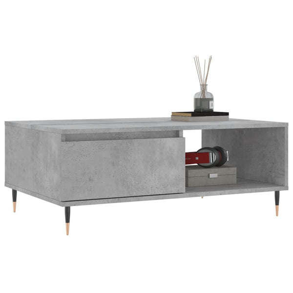 Couchtisch Claus 90x60x35cm, Betongrau (Holz)