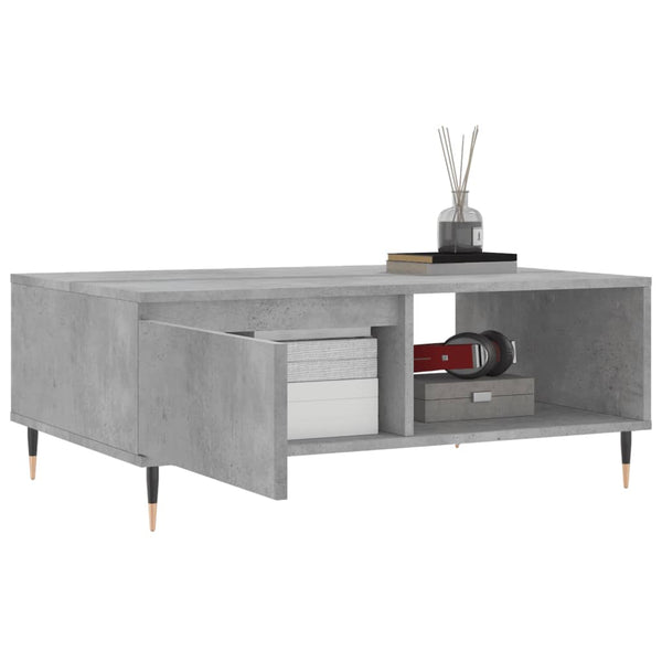 Couchtisch Claus 90x60x35cm, Betongrau (Holz)