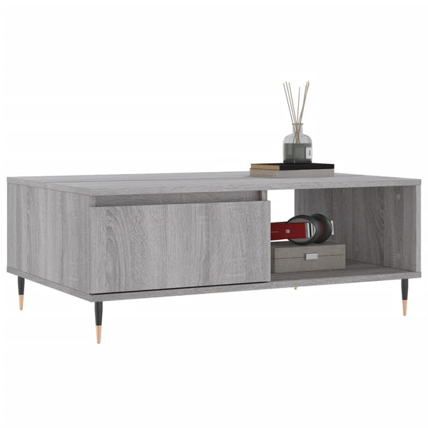 Grauer Couchtisch Claus 90x60x35cm (Holz)