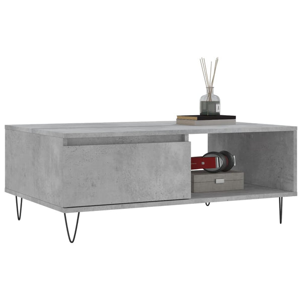Betongrauer Couchtisch Solution 90x60x35cm (Holz)
