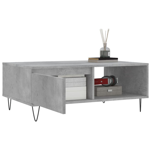 Betongrauer Couchtisch Solution 90x60x35cm (Holz)