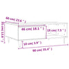 Betongrauer Couchtisch Solution 90x60x35cm (Holz)