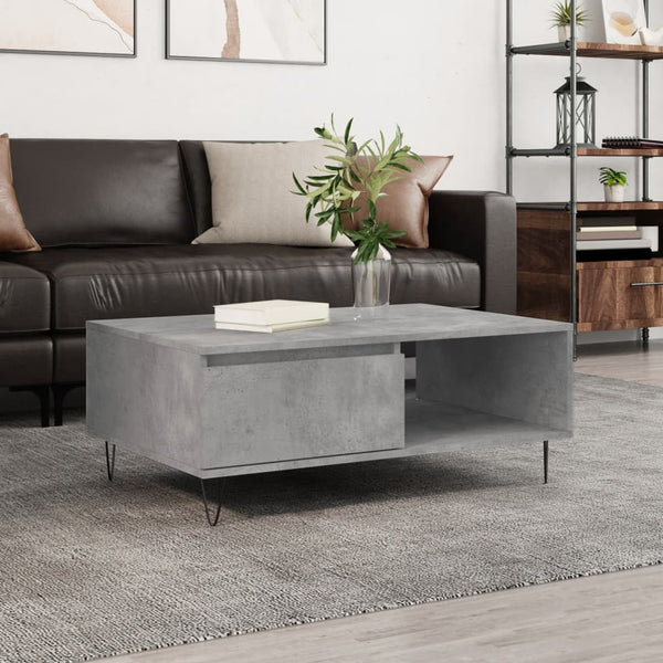 Betongrauer Couchtisch Solution 90x60x35cm (Holz)