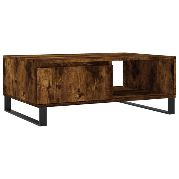 Couchtisch Shanequa aus geräucherter Eiche 90x60x35cm (Holz)