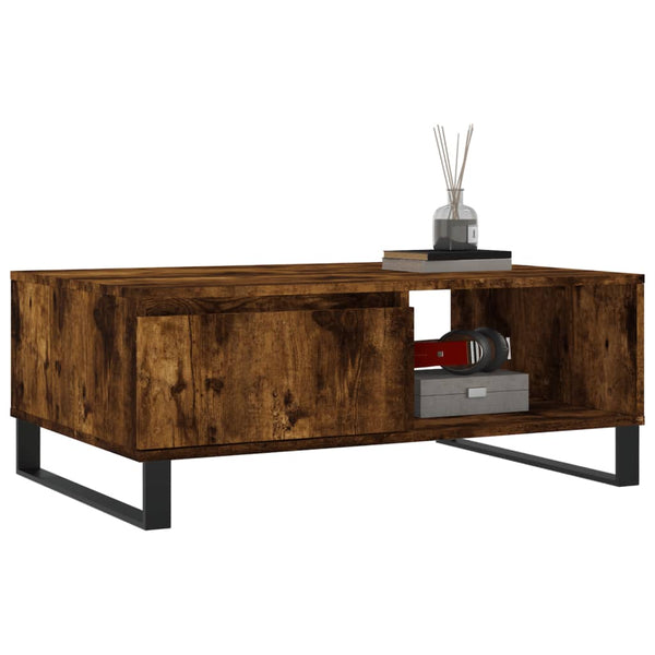 Couchtisch Shanequa aus geräucherter Eiche 90x60x35cm (Holz)