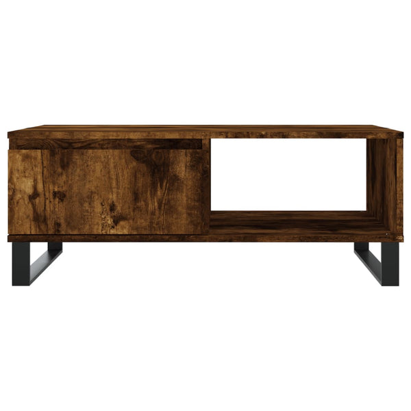 Couchtisch Shanequa aus geräucherter Eiche 90x60x35cm (Holz)