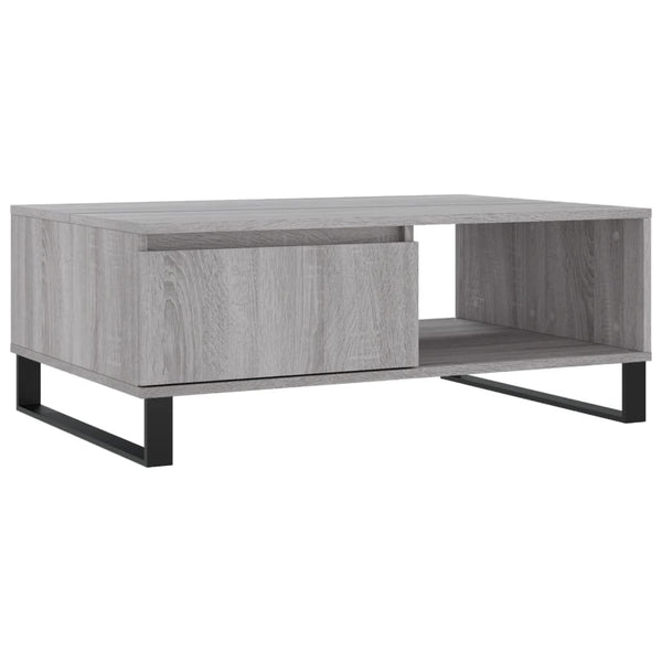 Grauer Couchtisch Shanequa 90x60x35cm (Holz)