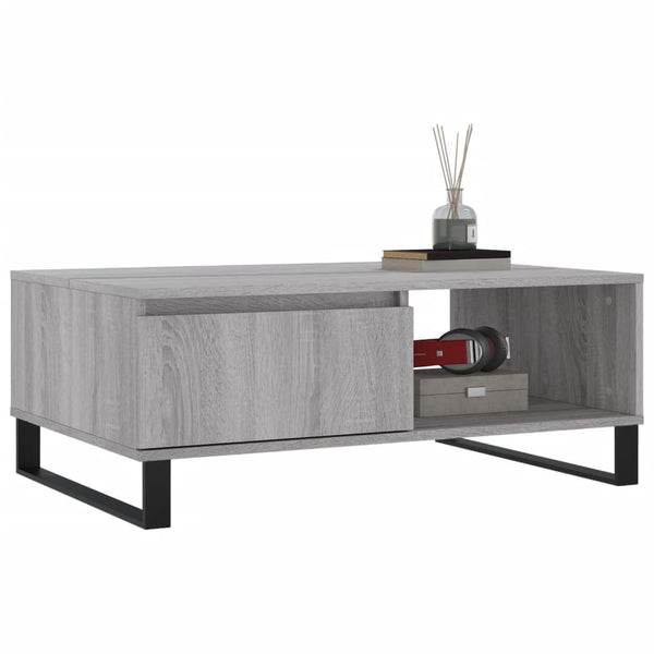 Grauer Couchtisch Shanequa 90x60x35cm (Holz)