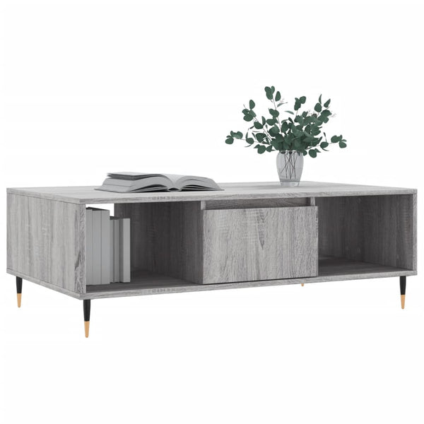 Grauer Couchtisch Chirachita 104x60x35cm (Holz)