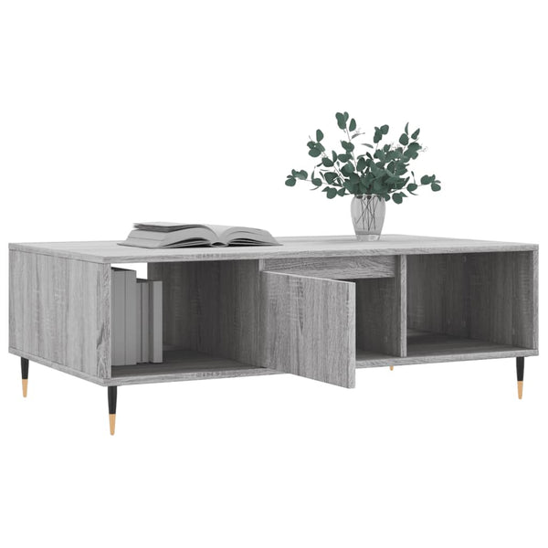 Grauer Couchtisch Chirachita 104x60x35cm (Holz)